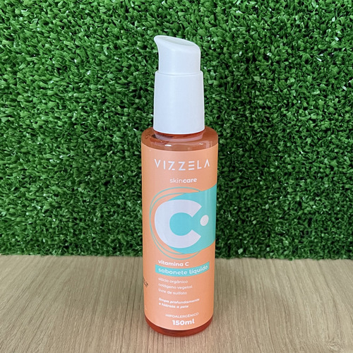 Sabonete Líquido Facial Vitamina C Vizzela 150ml Momento de aplicação Dia/Noite Tipo de pele Todo tipo de pele