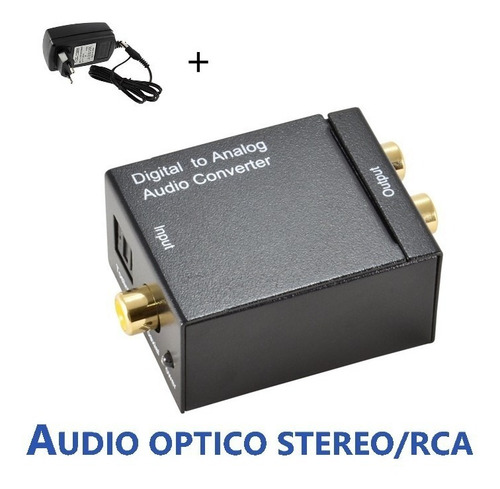 Imagen 7 de 8 de Convertidor Adaptador Digital Audio Optico Rca +cable Óptico