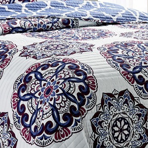 Imagen 4 de 5 de Cubrecama Quilt Cover Reversible +fundas King Kelowna D3