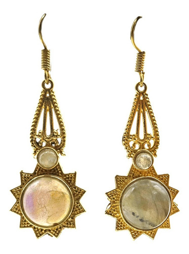 Aretes Premee-cariño Hindú Piedra Luna