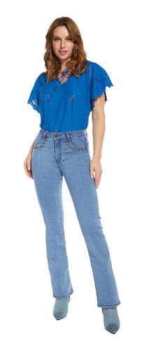 Jeans Mujer Amalia Seiko Bordado