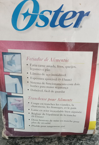 Rebanadora De Alimentos Oster (Usado)