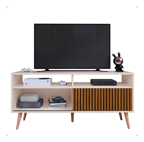 Rack Balcão 1.36 Tv 55 Polegadas Nicho Decoração Sala Quarto