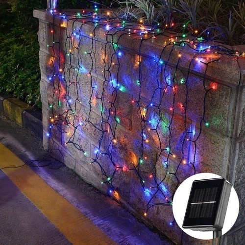 Imagen 5 de 6 de X4 Luces Solar Guirnalda 100 Led Exterior/ Jardin 10 Metros