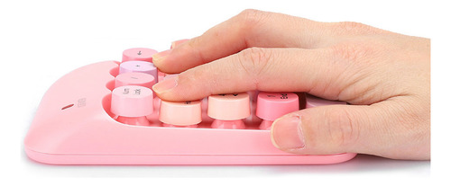 Mini Teclado Numérico Sem Fio De 2,4 G, Vintage, Colorido, R