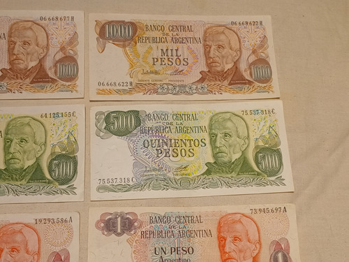 Billetes Antiguos Vintage De Argentina Peso Austral Son 8