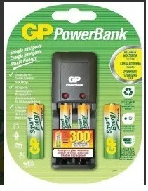 Gp Cargador Portatil Con 4  Baterias Recargables.