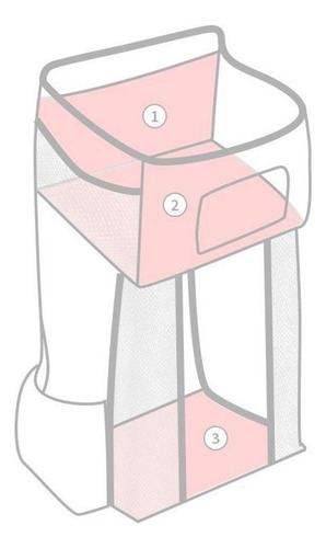 Cuna Portátil Para Bebé, Bolsa Colgante, Mesita De Gris