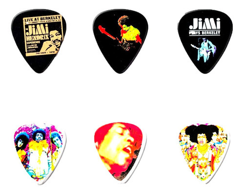 Lata 12 Púas Hendrix Jim Dunlop Color Jh-pt03h Tamaño Heavy