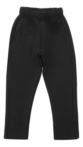 Pantalón De Niños Jogging De Frisa Negro - Talles 10 Al 14