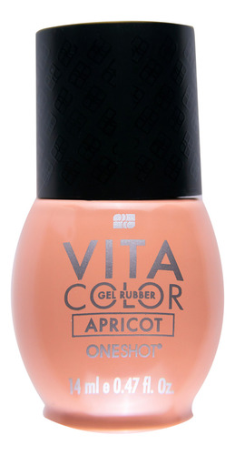 Vita Color Rubber Gel One Shot Con Vitaminas Y Calcio Color Apricot