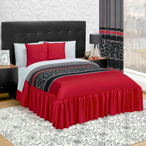 Edrecolcha King Size Grafito Con Cojines Decorativos