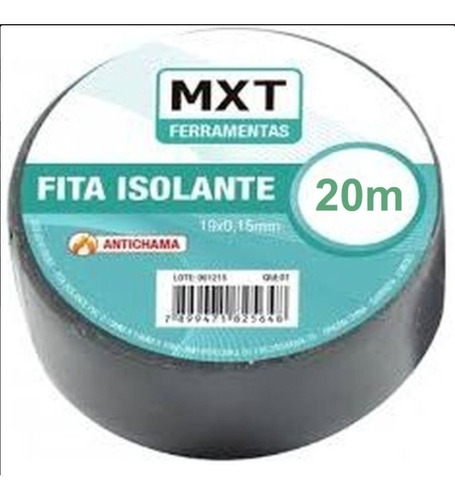 Fita Isolante Antichama Pvc 0.15mm X 19mm - 20 Metros