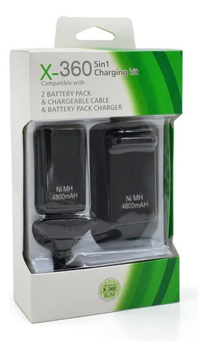 Bateria Mando Xbox 360 + Cable + Cargador Kit Completo