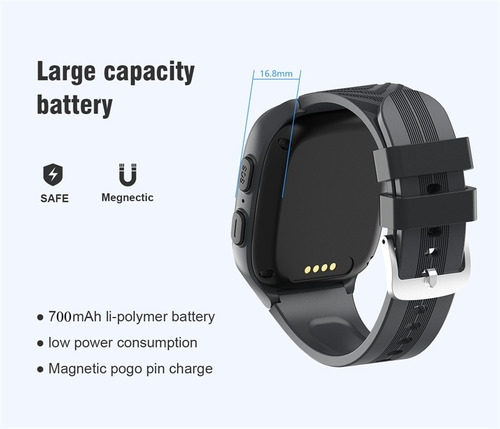 Smartwatch Lt31 Niños 4g Gps Wifi Contra Agua Color Negro