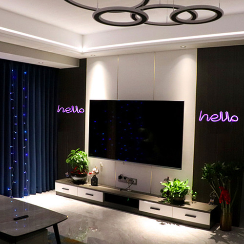 Letrero Led Con Luz De Neón, Letras De Saludo, Decoración De