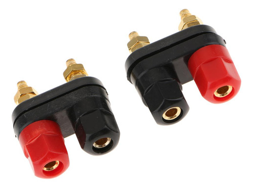 2pcs Terminal Poste Amplificador De Potencia Doble Conector