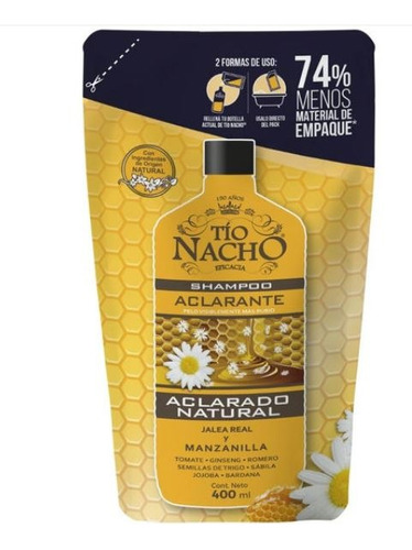 Tio Nacho Recarga Shampoo Aclarante 400ml