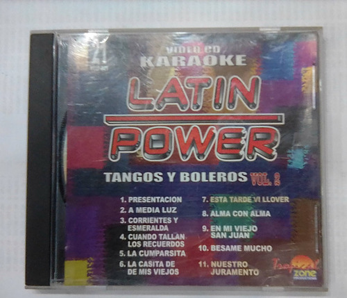 Latin Power. Video Cd Karaoke. Cd Org Usado. Qqb.