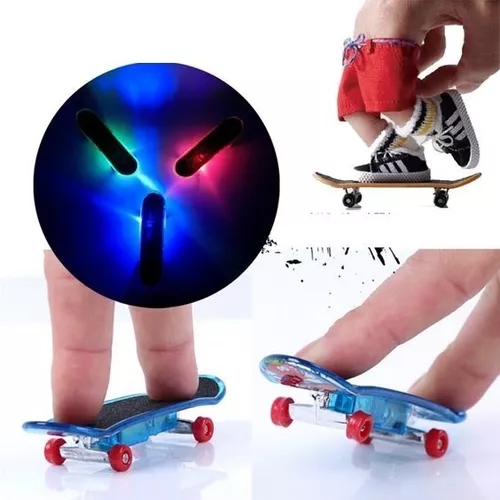 Finger Skateboard Patineta Dedos X2 U Luz Led Microcentro