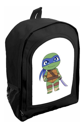 Mochila Infantil Negra Nene Nena Tortugas Ninjas R219