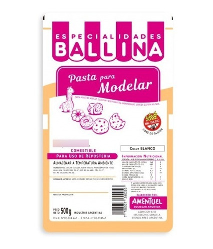 Caja De Pasta Para Modelar  Ballina  X20 Unidades 