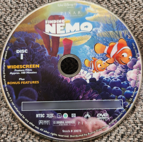 Dvd Film Buscando A Nemo - Finding Nemo