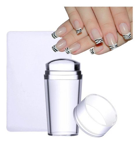 Carimbo De Unha Francesinha Silicone Transparente Nailart
