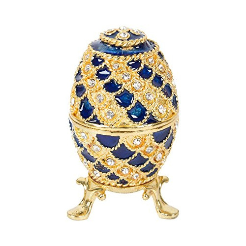Caja De Joyería Decorativa Forma De Huevo Fabergé Pin...
