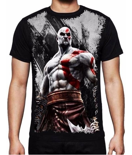 Camiseta God Of War Kratos Gamer Estampada Frente Games Jogo