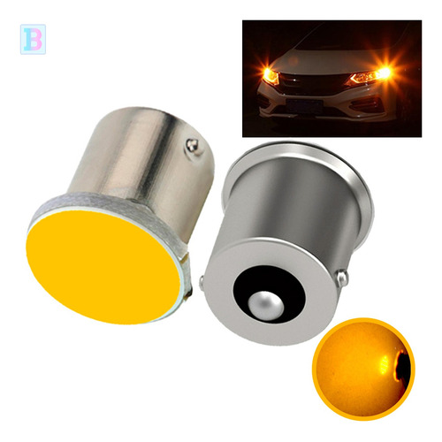 Lâmpadas Led Cob Amarelo 1 Polo 1156 Pisca/seta (4 Unidades)