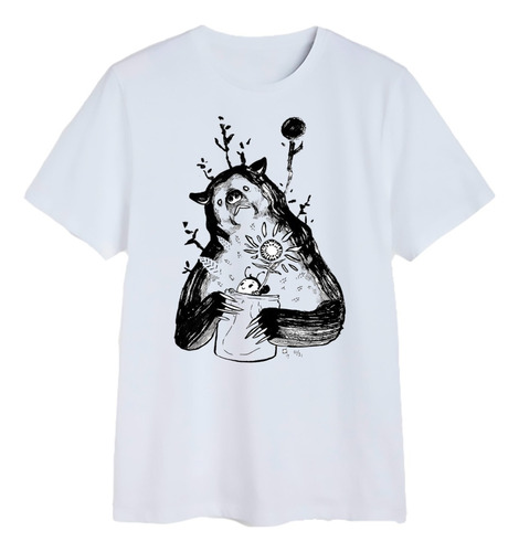 Polera Oso Dibujo Caricatura Meme Anime Unisex Algodon Blanc