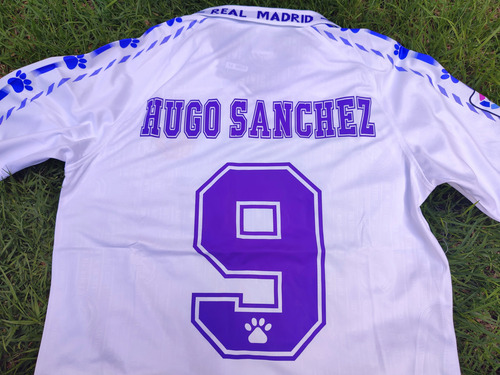 Jersey Real Madrid Retro 90s Hugo Sánchez 9 Blanca Local