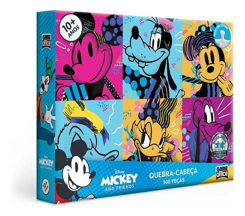 Quebra Cabeça Puzzle Turma Do Mickey 500 Peças Game Office