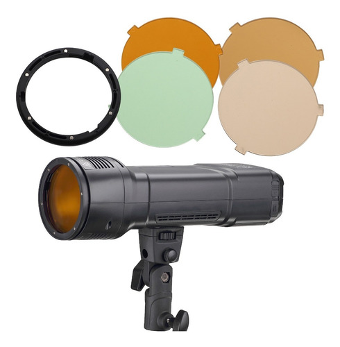 Imagen 8 de 10 de Set Snoot Difusor Panal Domo Barndoor P/ Flash Visico 2