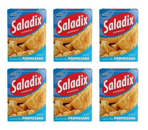 Galletitas Saladix Snack Sabor Parmesano Grande X 6 Unidades