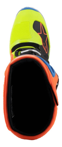 Bota Alpinestars Tech 5 Laranja/azul/amarelo Fluor