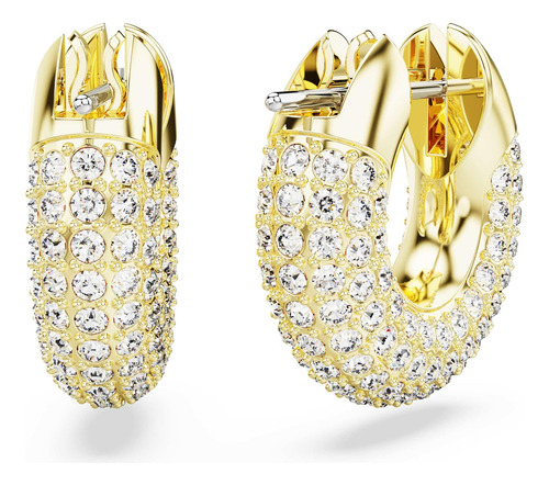 Swaro Pendientes Pendientes De Aro Dextera Con Pavé Blanco
