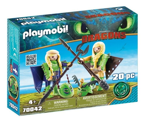Juego Playmobil Dragons Chusco Y Brusca Con Traje Volador 3+ Cantidad de piezas 20