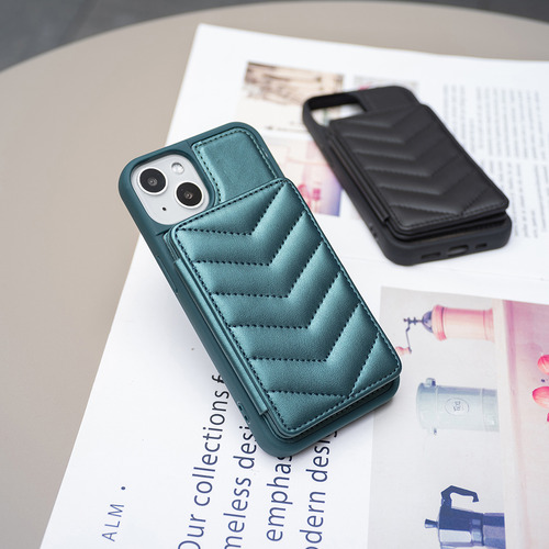 Funda De Piel De Lujo Con Ranura Para Tarjetas Tipo Cartera Para iPhone