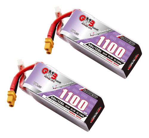 Gaoneng 2 Unids Gnb 4s Lipo Batería Ligera Mah 60c 15.2v H.