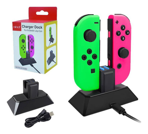 Estación De Carga Para Joycons Y Pro Controller De Nintendo 