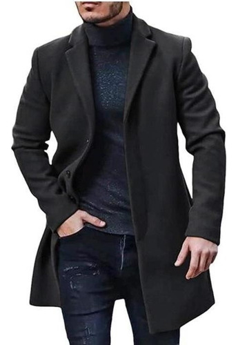 Abrigo De Lana De Moda Otoño/invierno Para Hombre