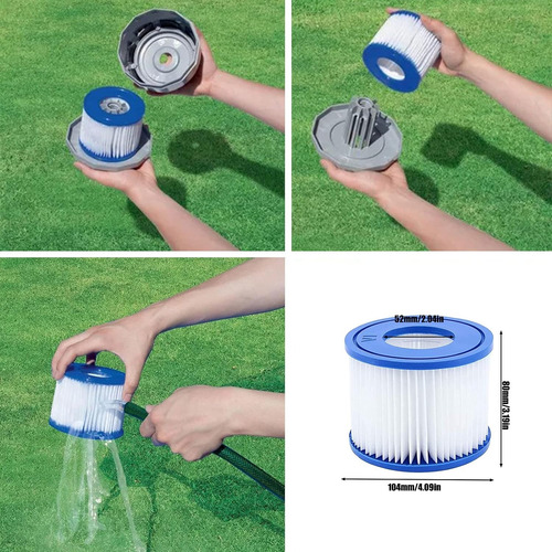 Pack 6 Repuesto Cartucho De Filtro Tipo Vi Para Lay-z-spa