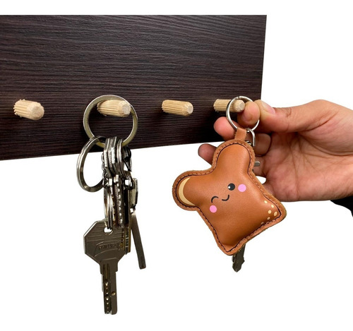 Imagen 4 de 10 de Perchero Organizador Porta Llaves De Pared Melamina Moderno