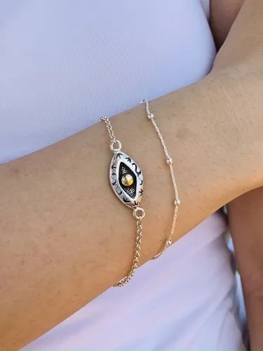 Pulsera Plata 925 Bolitas 3mm Delicada