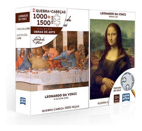 Monalisa E A Última Ceia Quebra-cabeça Combo 1500 E 1000 Pcs
