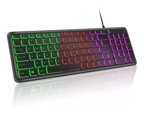 Teclado Gamer Retroiluminado Led En Español Cable Usb 1.50 M