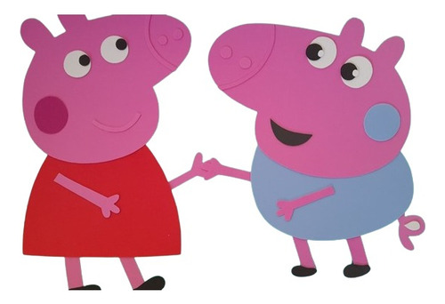 Personajes En Goma Eva Apliques Peppa Pig Cartel Peppa Pig