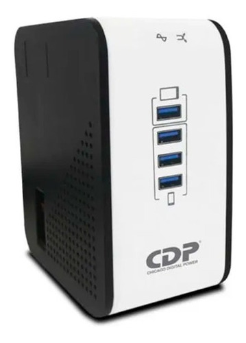 Estabilizador De 08 Tomas Cdp R2cu-avr1008i -arteus Comp Sac Color Negro